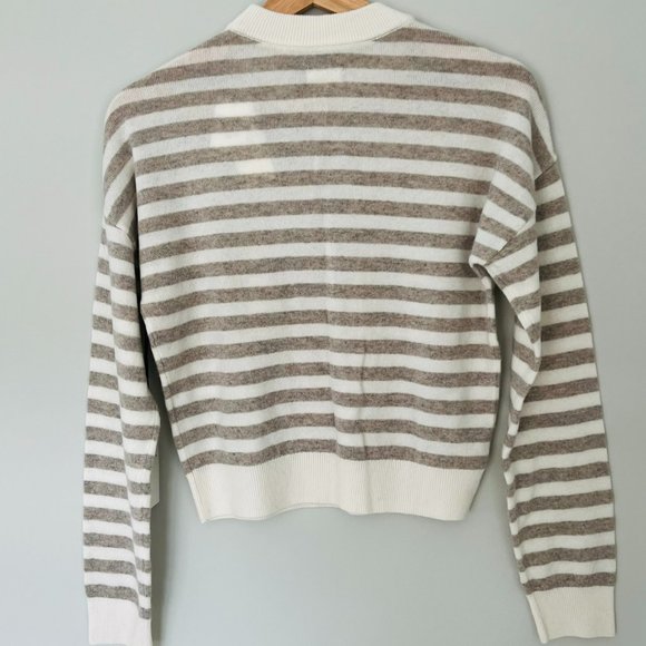 Abercrombie & Fitch Cashmere Striped Scoopneck Sweater 100% Cashmere XXS NWT - Picture 5 of 6